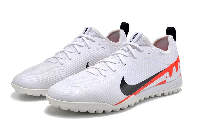 Nike أحذية كرة القدم تراف أبيض برتقالي منخفضة القطعة علوى صناعي مقدمة القدم منقوشة ومتموجة 8