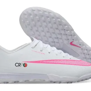 Nike White Pink Flyweave Upper Outsole Turf Soccer Shoes