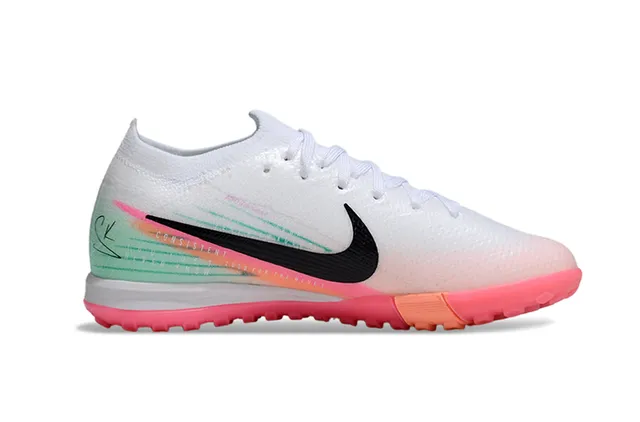 Nike White Pink Knit Upper Gradient Graphic Indoor Soccer Shoes 2