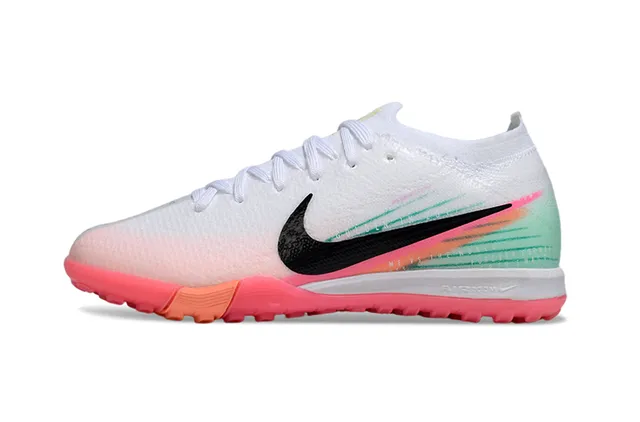 Nike White Pink Knit Upper Gradient Graphic Indoor Soccer Shoes 3