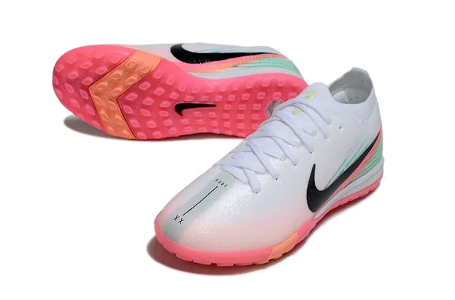 Nike White Pink Knit Upper Gradient Graphic Indoor Soccer Shoes 5