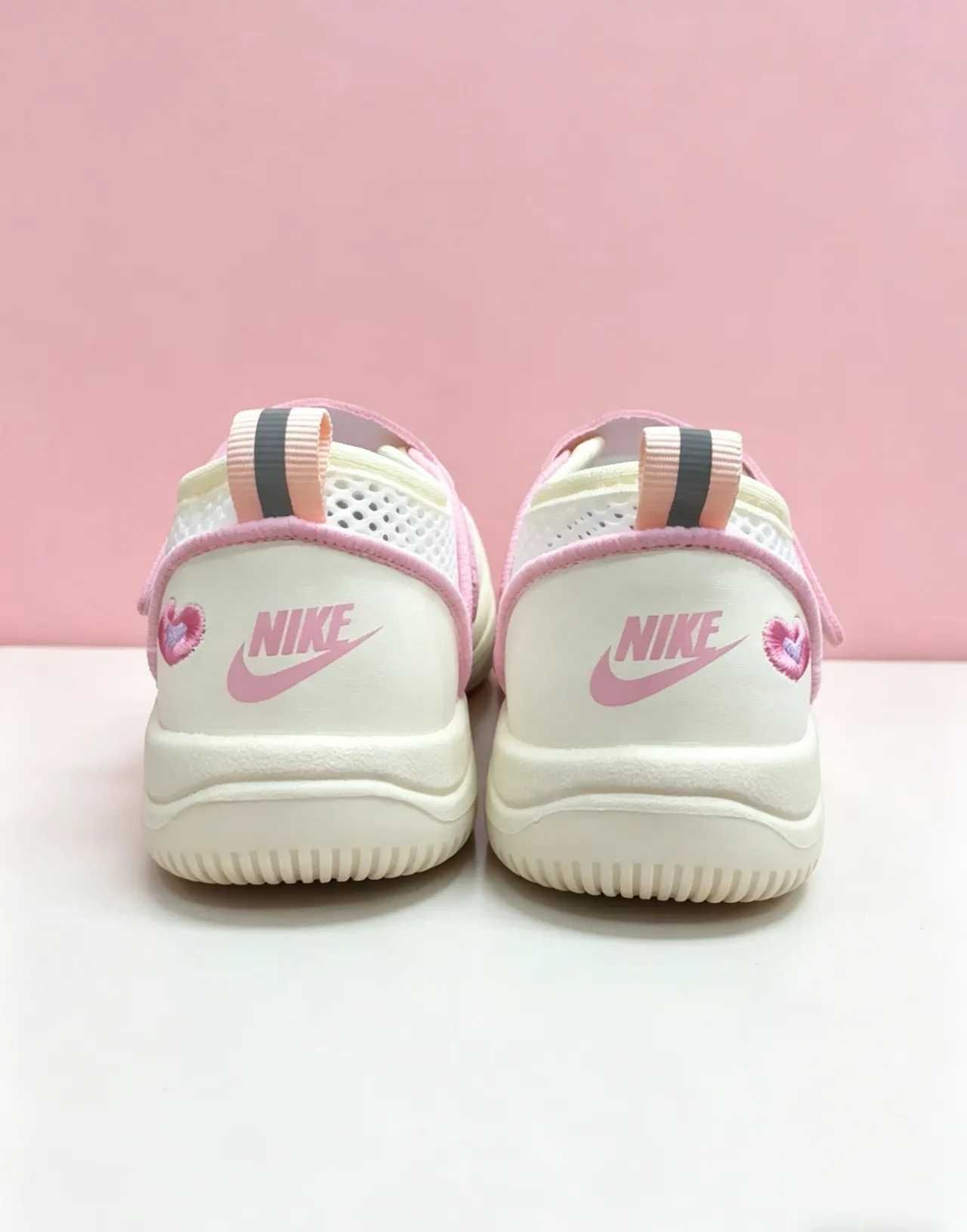 Nike White Pink T-Strap Mesh Upper Mary Jane Shoes 6