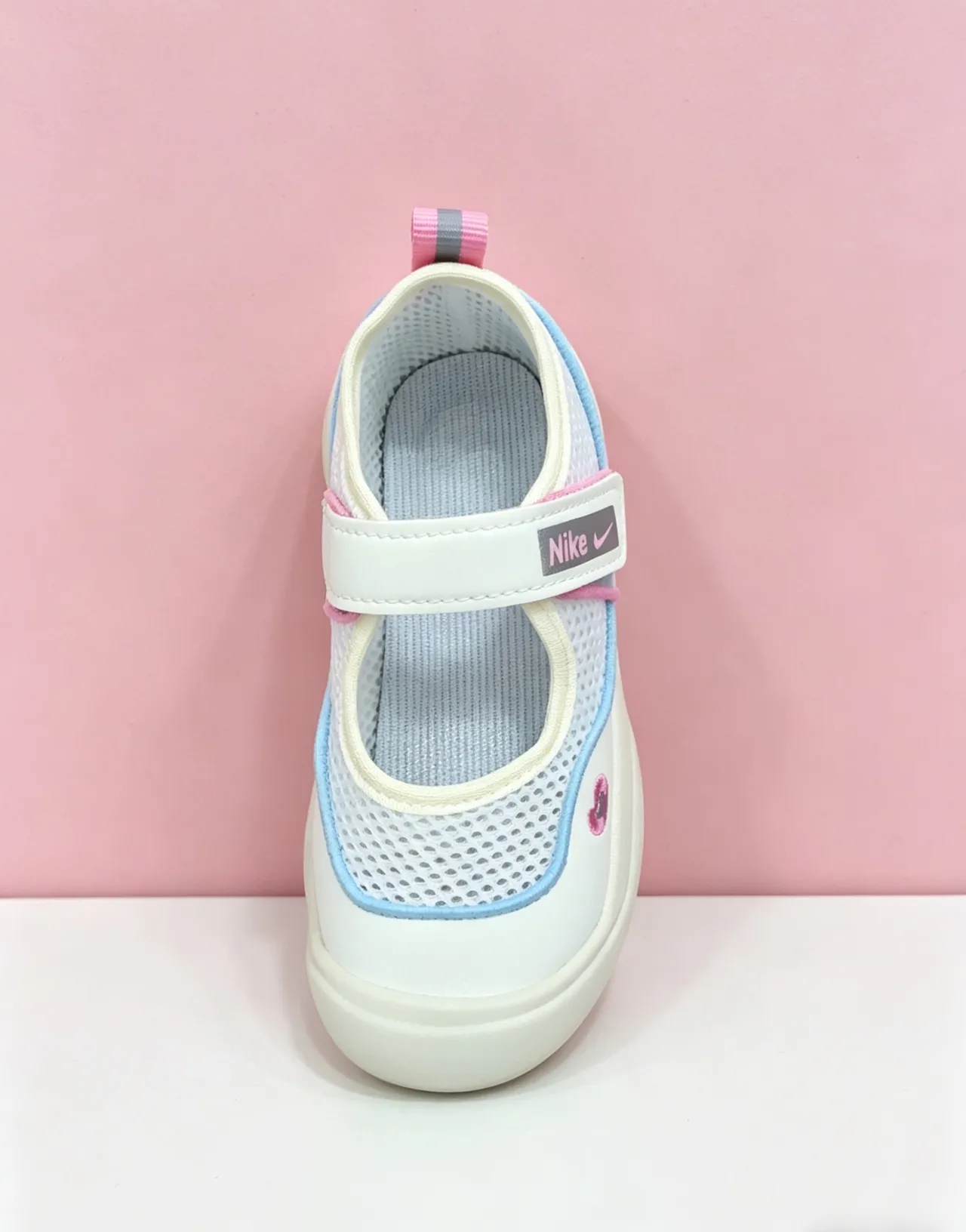 Nike White Pink T-Strap Mesh Upper Mary Jane Shoes 13