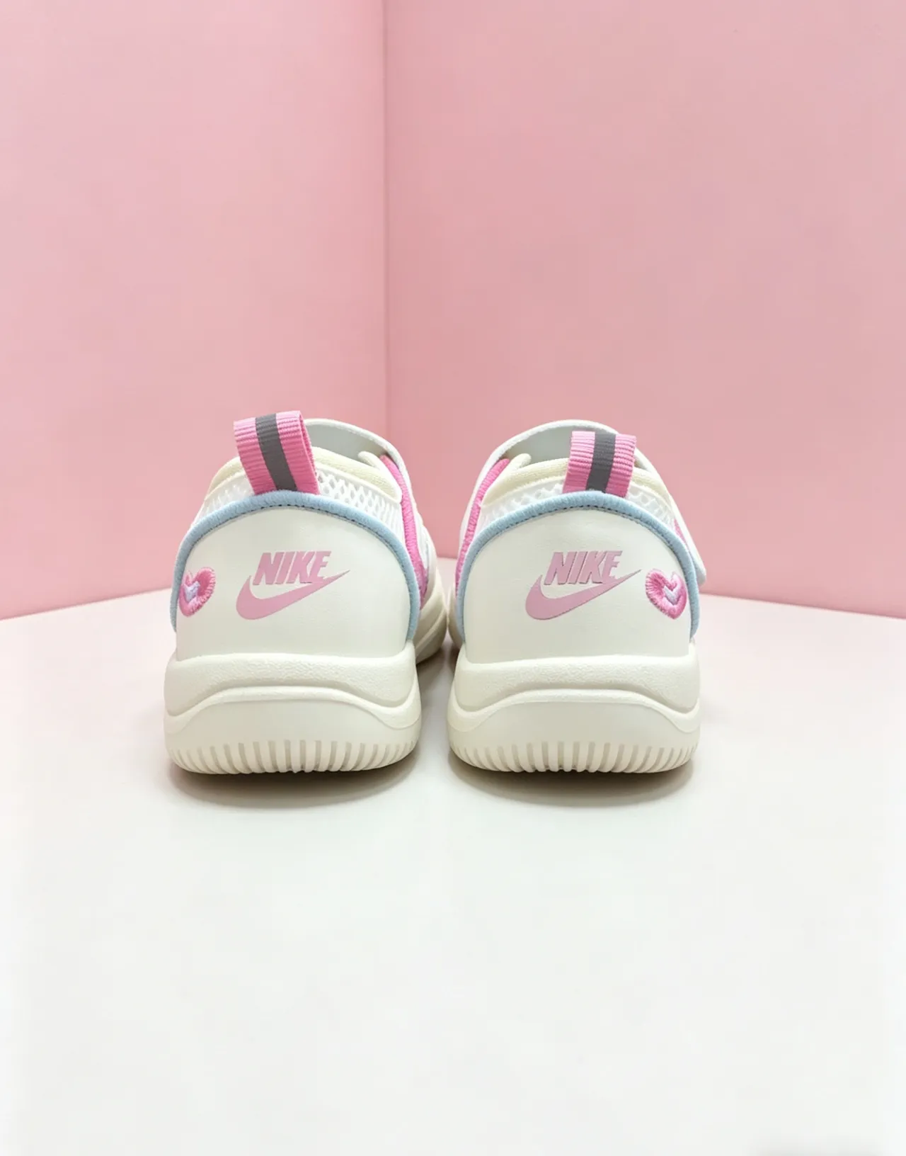 Nike White Pink T-Strap Mesh Upper Mary Jane Shoes 16