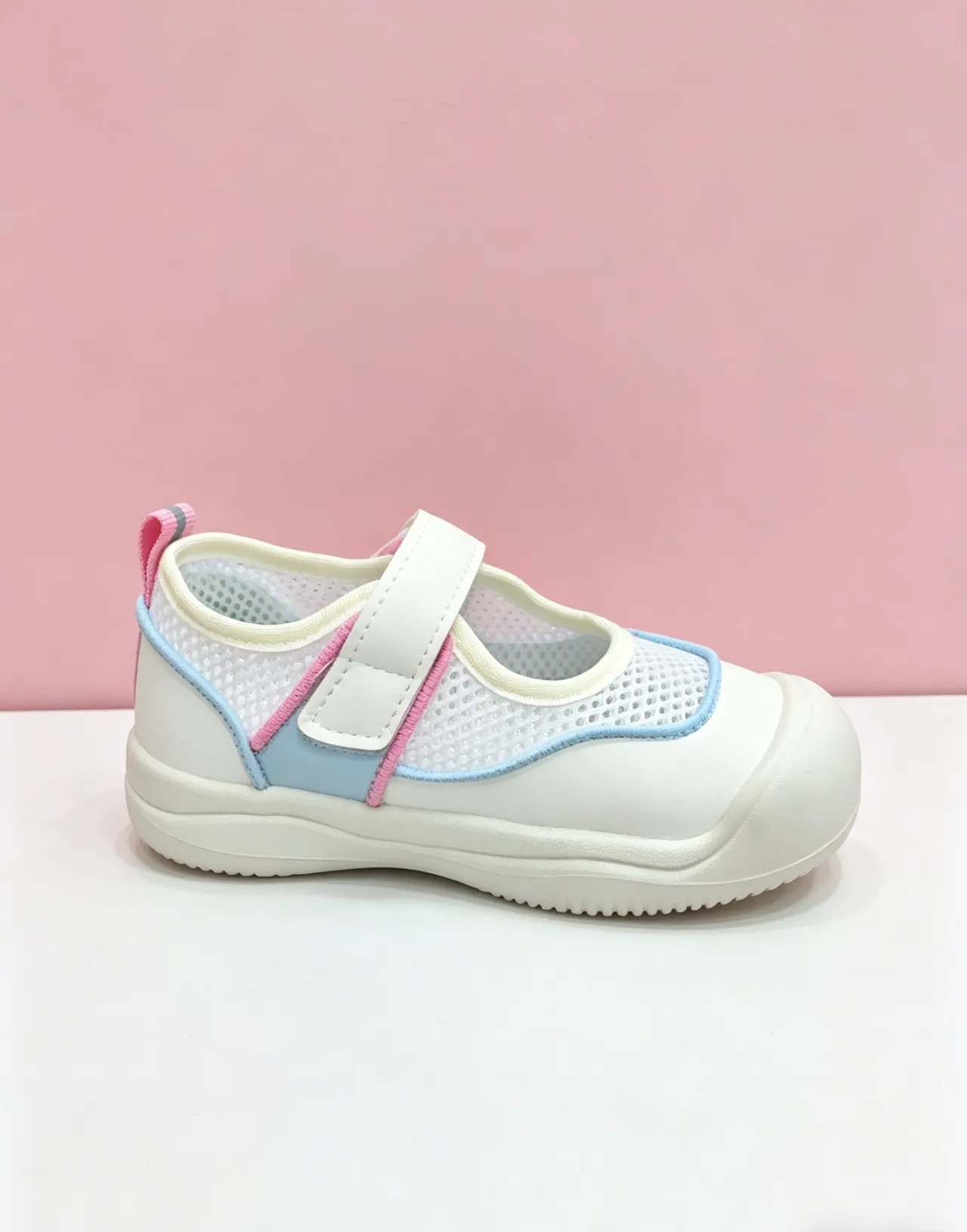 Nike White Pink T-Strap Mesh Upper Mary Jane Shoes 18