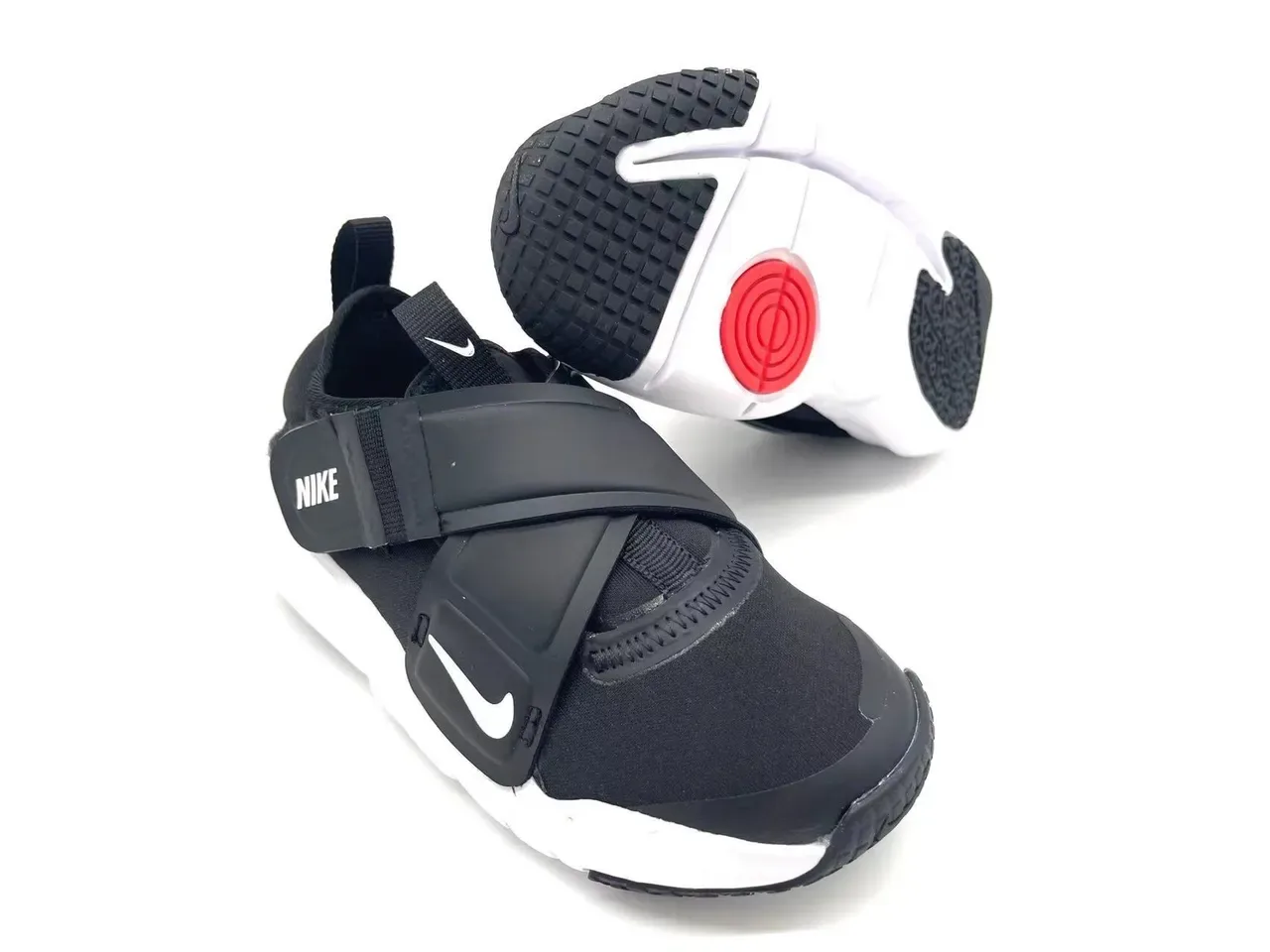 Nike White Purple Strap-Closure Low-Top Lifestyle Sneakers 8