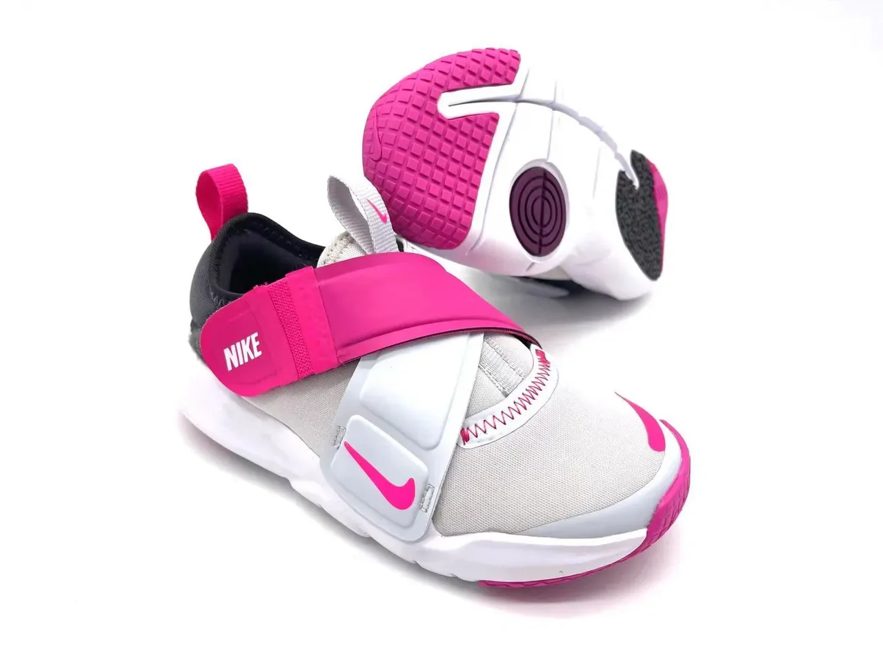 Nike White Purple Strap-Closure Low-Top Lifestyle Sneakers 13