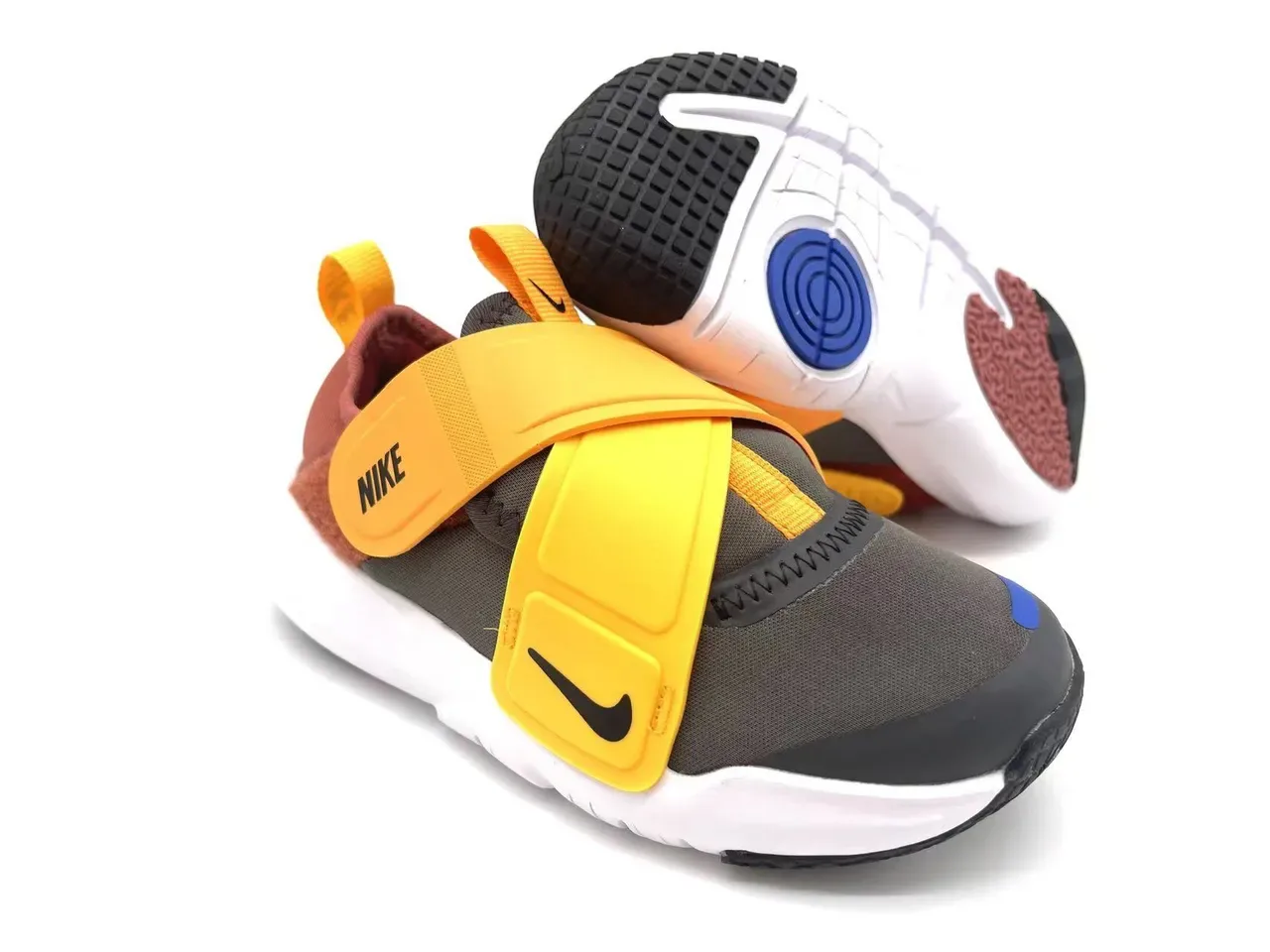 Nike White Purple Strap-Closure Low-Top Lifestyle Sneakers 22