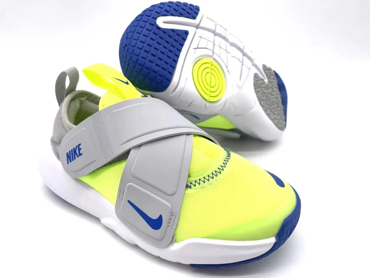 Nike White Purple Strap-Closure Low-Top Lifestyle Sneakers 23