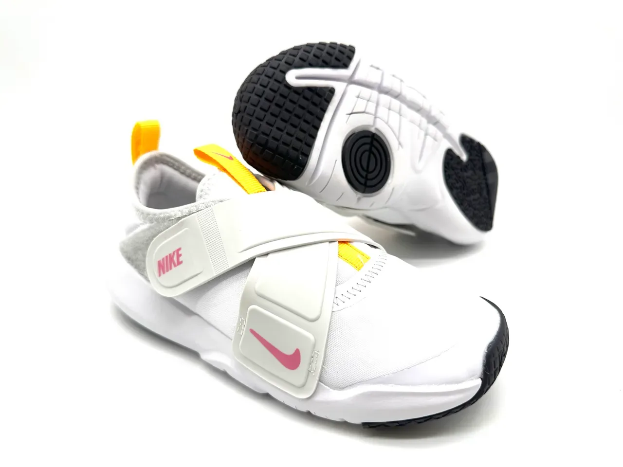 Nike White Purple Strap-Closure Low-Top Lifestyle Sneakers 24