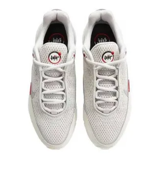 Nike White Red Engineered Mesh Upper Visible Air Cushioning Lifestyle Sneakers 2