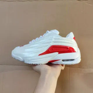 Nike White Red Sculpted Wave Cage Glossy Heel Accent Lifestyle Sneakers
