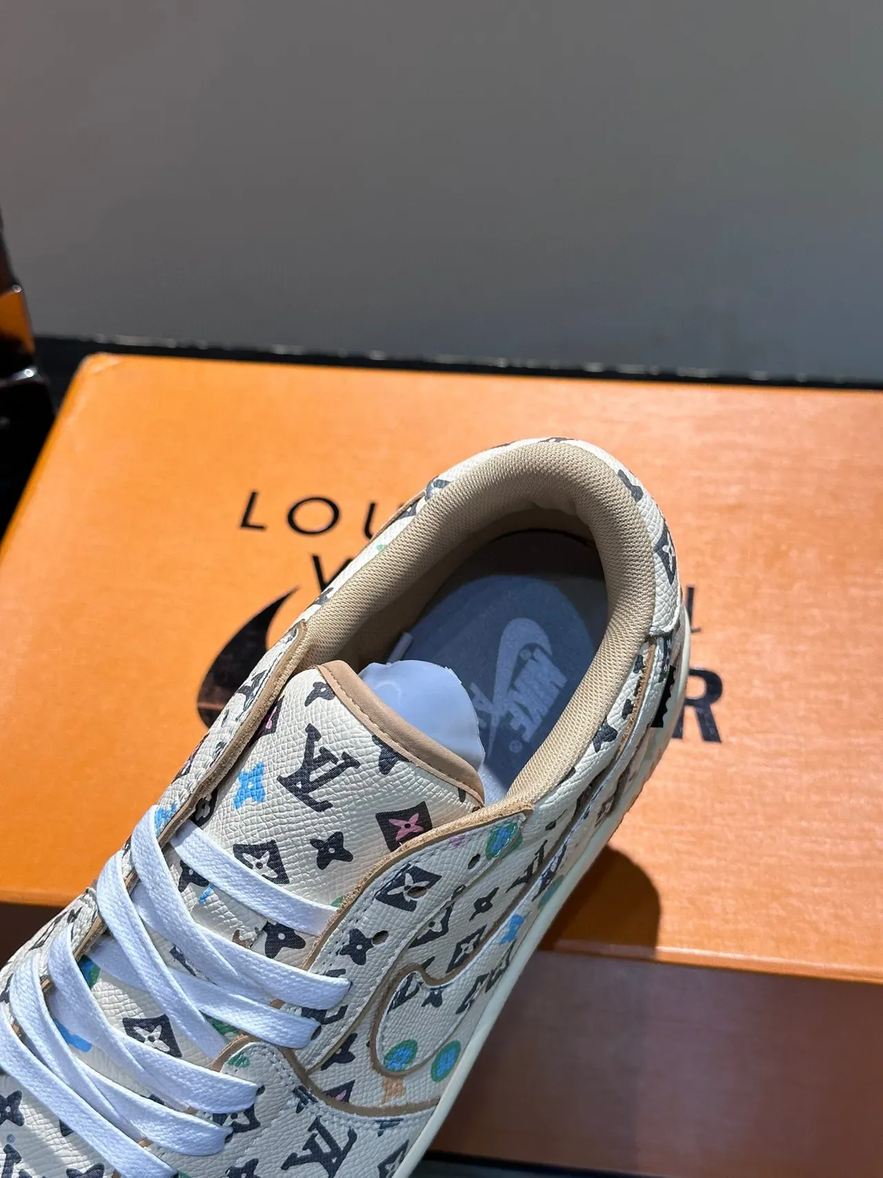 Nike x Louis Vuitton Dunk Low Monogram Print Lifestyle Sneakers 7