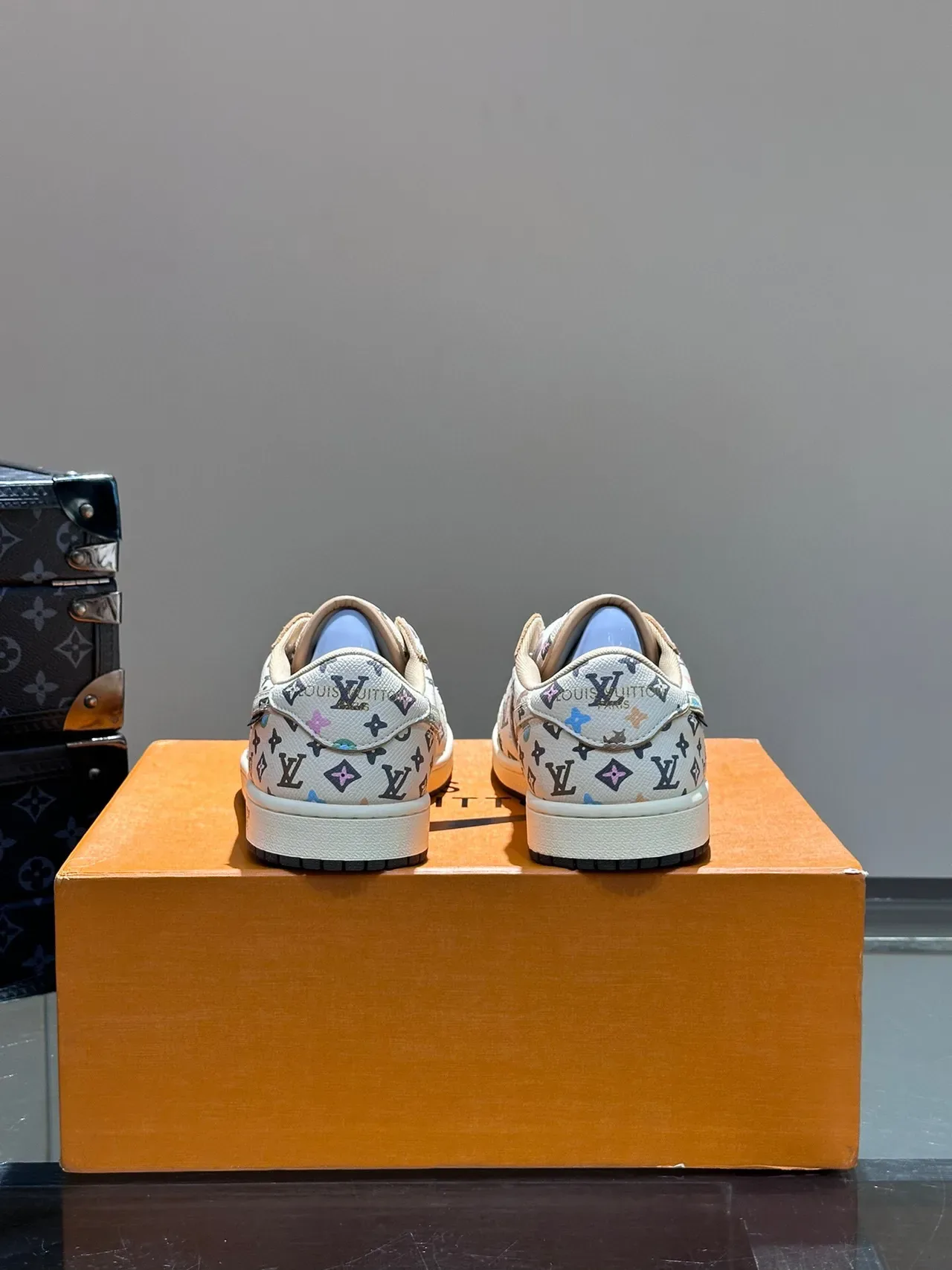 Nike x Louis Vuitton Dunk Low Monogram Print Lifestyle Sneakers 8