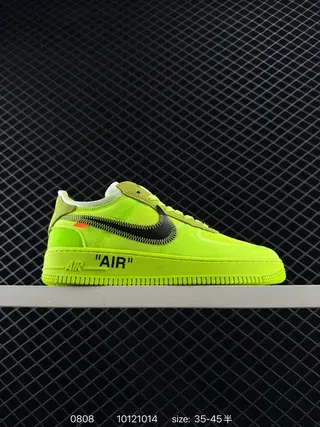 Nike x Off-White Air Force 1 Neon Lime Lifestyle Sneakers 2