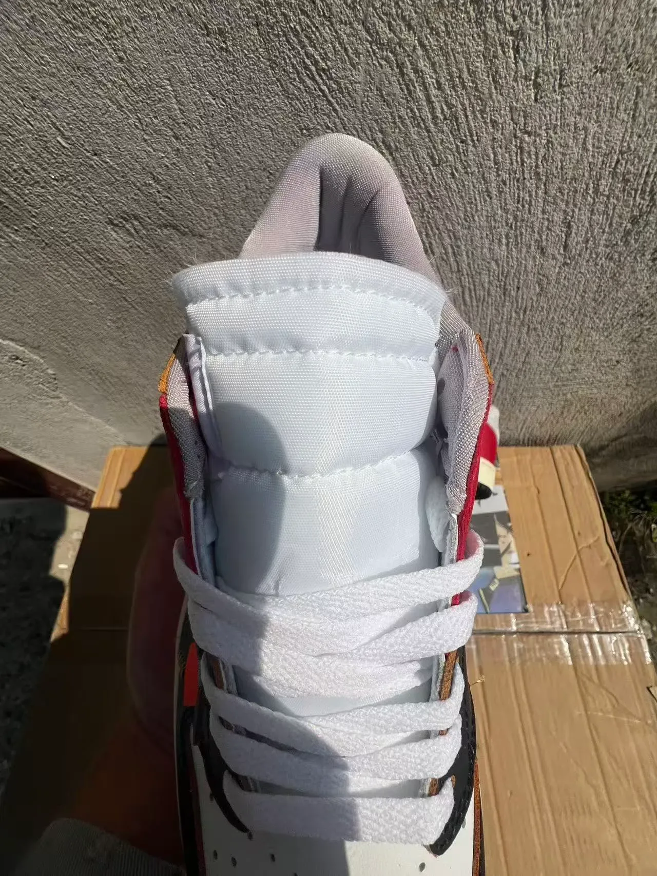 Nike x Off-White Air Jordan 1 Low 'University Red' سنیکرز للأسلوب الحياة 4