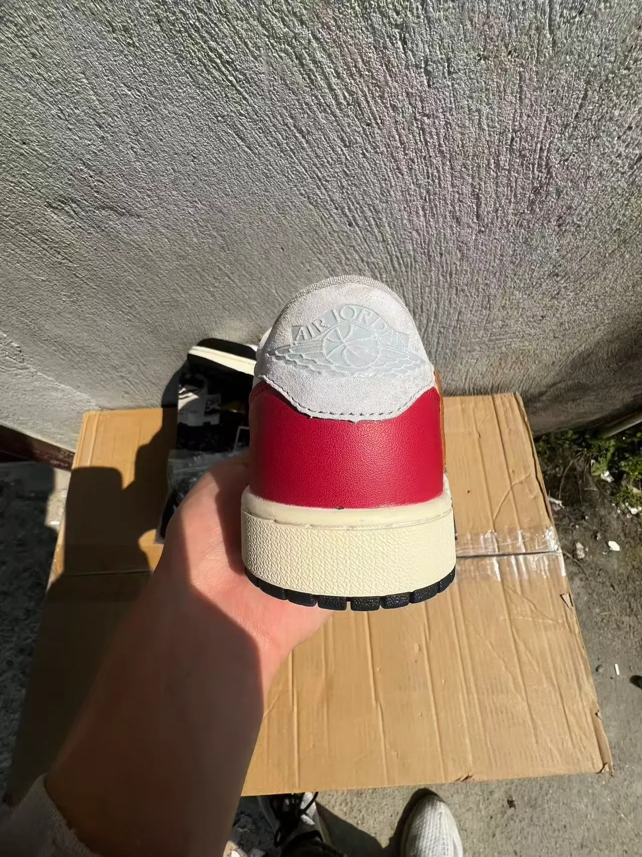 Nike x Off-White Air Jordan 1 Low 'University Red' سنیکرز للأسلوب الحياة 8