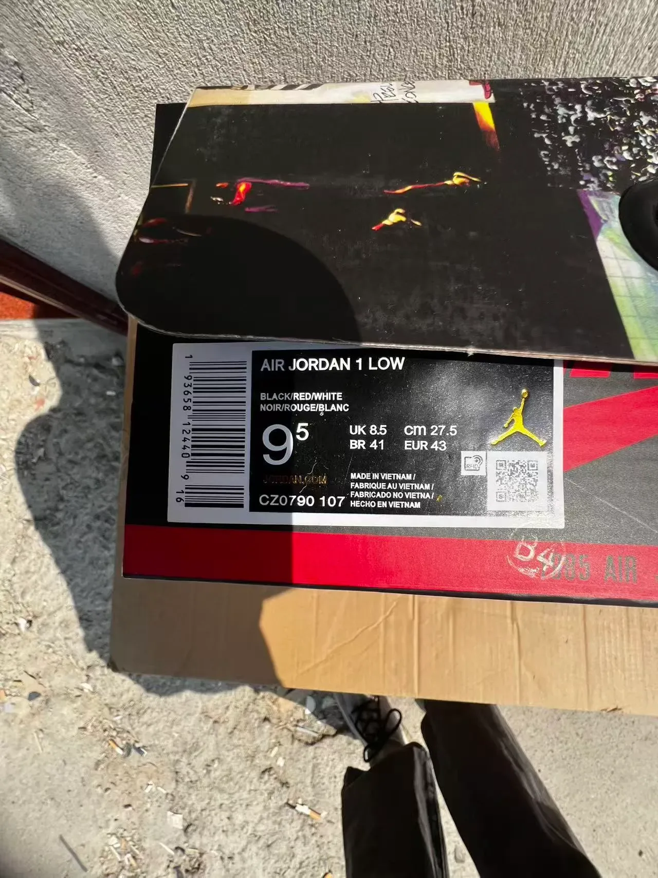 Nike x Off-White Air Jordan 1 Low 'University Red' سنیکرز للأسلوب الحياة 10