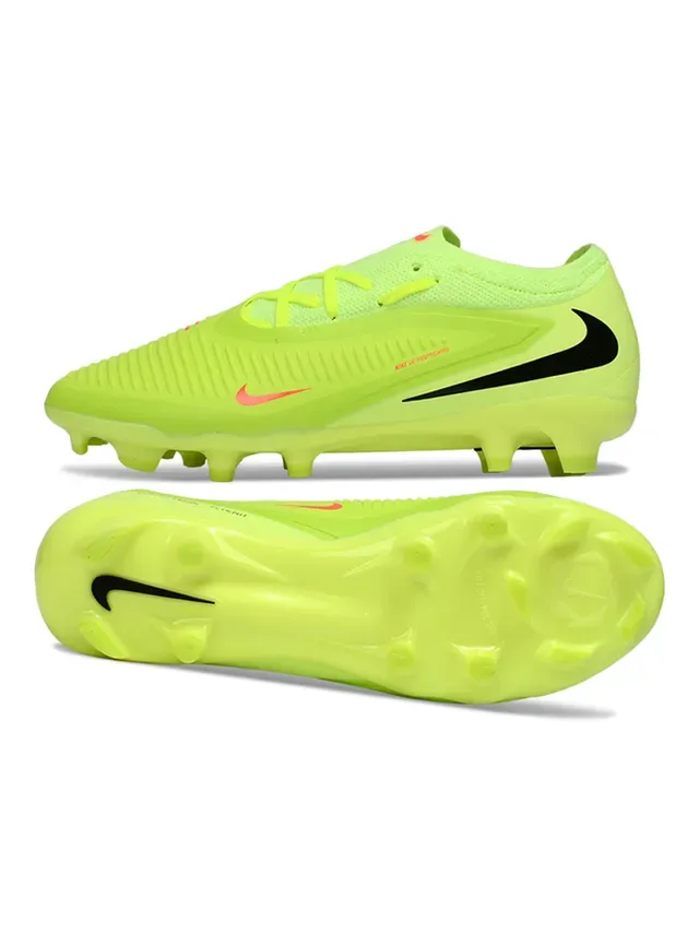 Nike Jaune Noir Low-Cut Upper Synthétique Cage Terrain Ferme Chaussures de Football 7