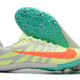 Nike Amarillo Azul Bajo Corte Spike de Carreras Panal Tracción Placa Zapatos de Running