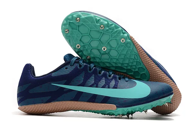 Nike Amarillo Azul Bajo Corte Spike de Carreras Panal Tracción Placa Zapatos de Running 2