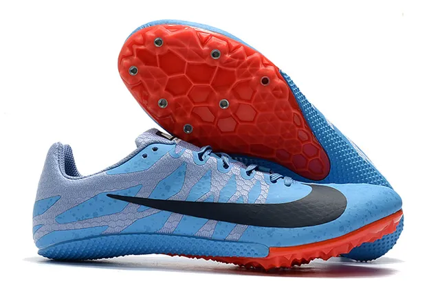 Nike Amarillo Azul Bajo Corte Spike de Carreras Panal Tracción Placa Zapatos de Running 9