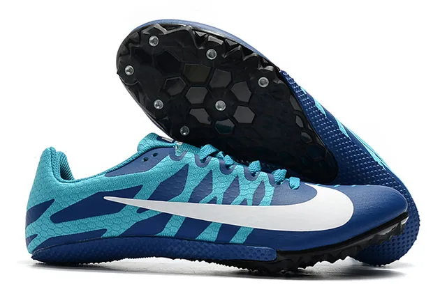 Nike Amarillo Azul Bajo Corte Spike de Carreras Panal Tracción Placa Zapatos de Running 12
