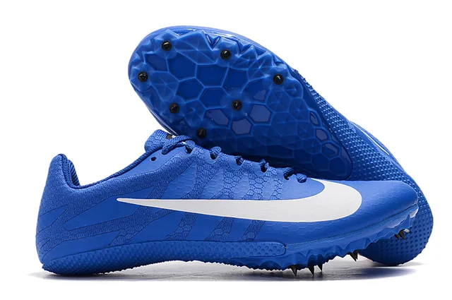 Nike Amarillo Azul Bajo Corte Spike de Carreras Panal Tracción Placa Zapatos de Running 14