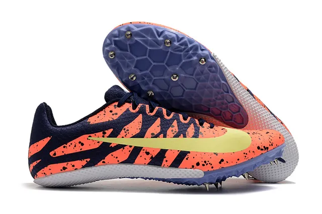 Nike Amarillo Azul Bajo Corte Spike de Carreras Panal Tracción Placa Zapatos de Running 23