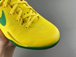 Nike Yellow Green Low-Top Synthetic-Mesh Upper Basketball Shoes 2
