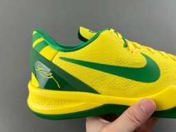 Nike Yellow Green Low-Top Synthetic-Mesh Upper Basketball Shoes 3