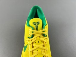 Nike Yellow Green Low-Top Synthetic-Mesh Upper Basketball Shoes 6