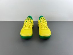 Nike Yellow Green Low-Top Synthetic-Mesh Upper Basketball Shoes 12