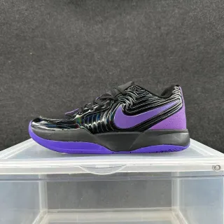 Nike Zoom Hyperfuse أسود بنفسجي لامع تركيبة باترون موجية طبقة علوية أحذية كرة السلة