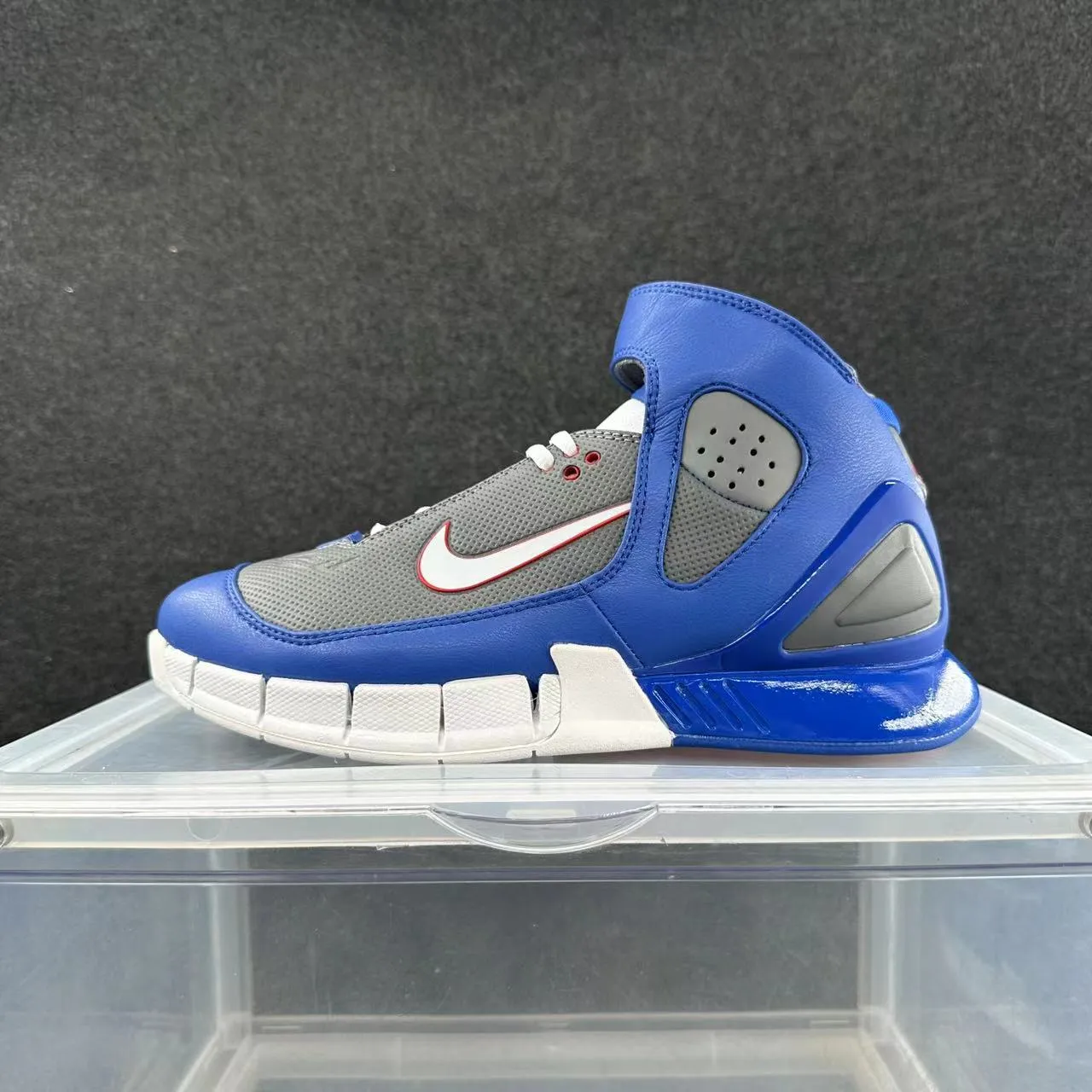 Nike Zoom Hyperfuse Blue Gray White Basketball Shoes 2