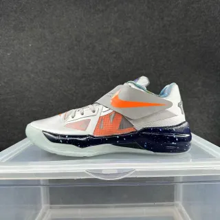 Nike Zoom KD IV Silver Orange Navy Basketball Shoes