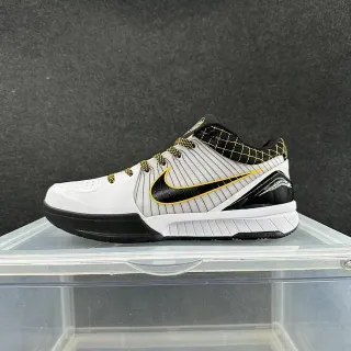 Nike Zoom Kobe IV White Black Gold Basketball Shoes