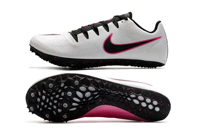 Nike Zoom Victory Spike de piste Chaussures de course blanches roses noires 13