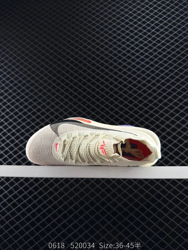 Nike Zoom X Infinity Run FL Beige Purple Fibres de carbone plaquées Flyknit Partie supérieure Chaussures de course 3