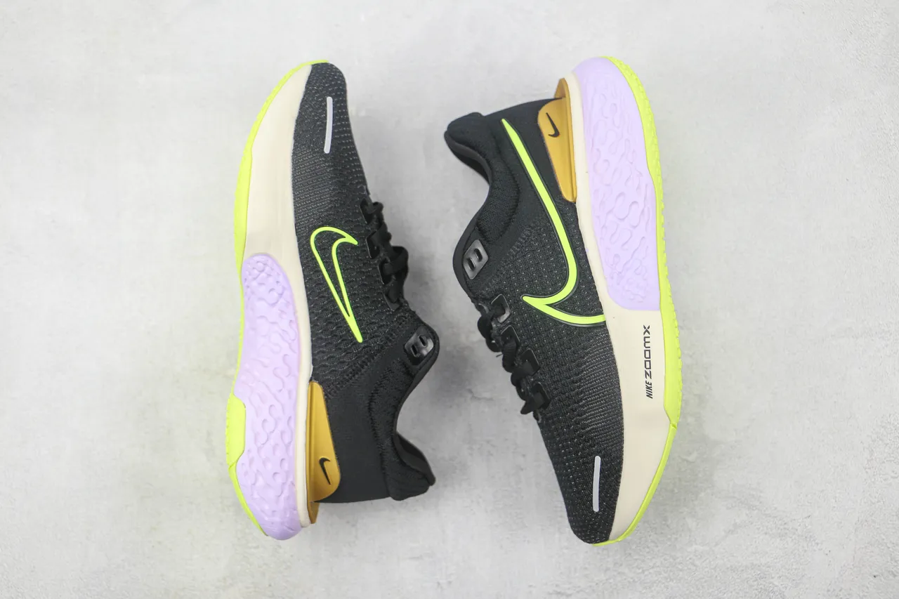 Nike ZoomX Invincible Run Black Purple Engineered Knit Upper Sculpted Lavender Midsole Running Shoes 2