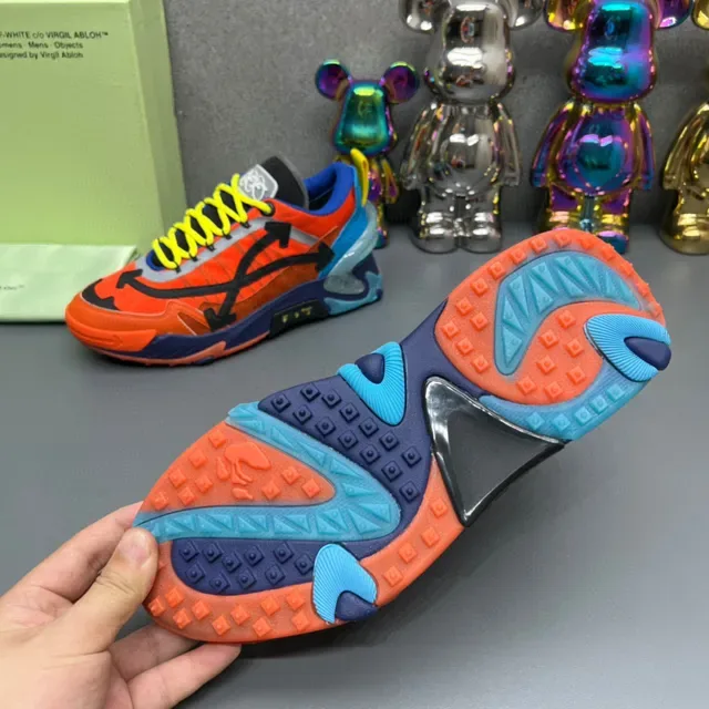 Off-White Arrow Runner Bright Orange Blue Yellow Chunky Sneakers 2