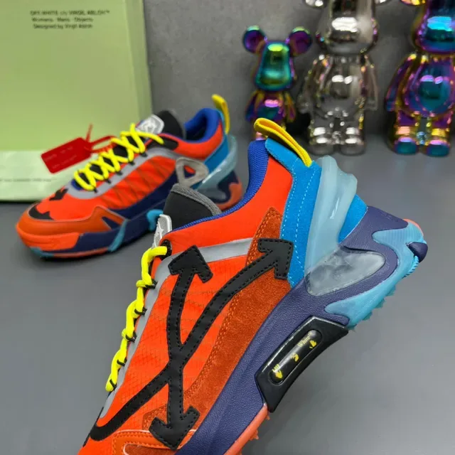 Off-White Arrow Runner Bright Orange Blue Yellow Chunky Sneakers 6