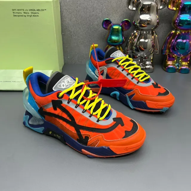 Off-White Arrow Runner Bright Orange Blue Yellow Chunky Sneakers 7