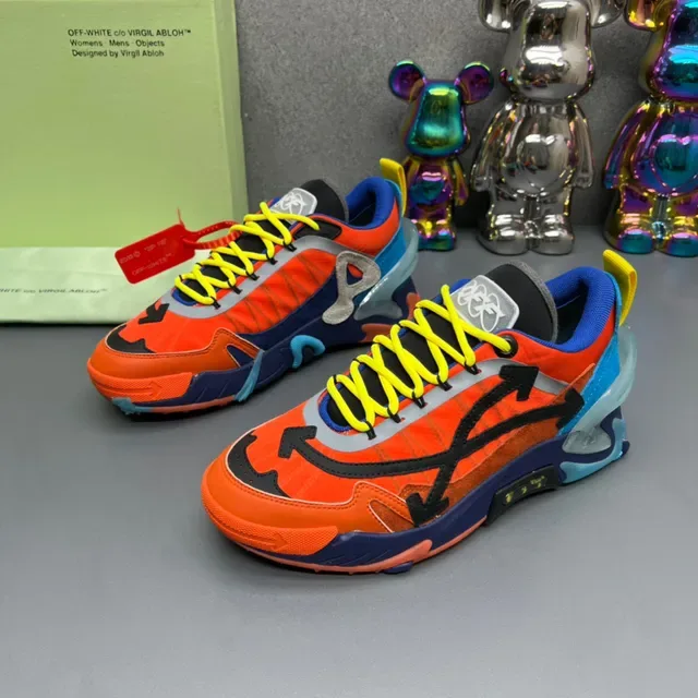 Off-White Arrow Runner Bright Orange Blue Yellow Chunky Sneakers 8