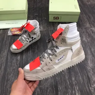 Off-White بيج high-top chunky sneakers
