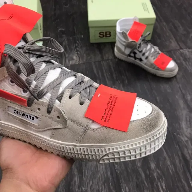 Off-White Beige High-Top Sole Chunky Sneakers 6