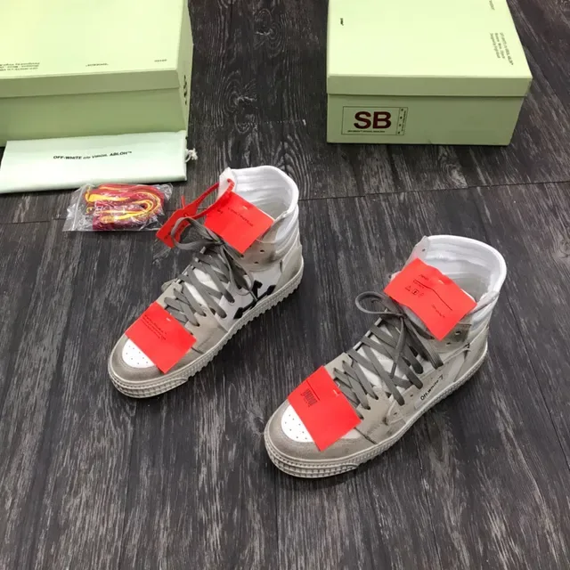 Off-White Beige High-Top Sole Chunky Sneakers 8