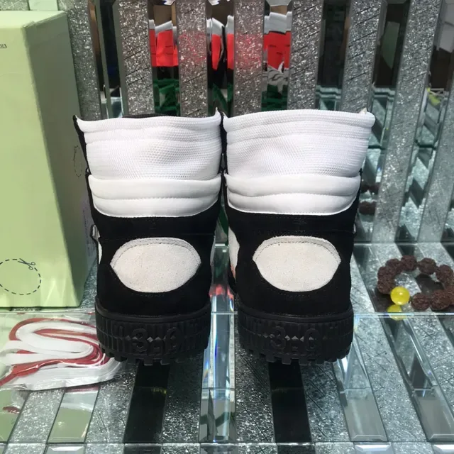 Off-White Noir Vert High Top Déconstruction Industrielle Lifestyle Sneakers 3