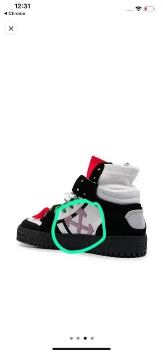 Off-White Noir Vert High Top Déconstruction Industrielle Lifestyle Sneakers 9
