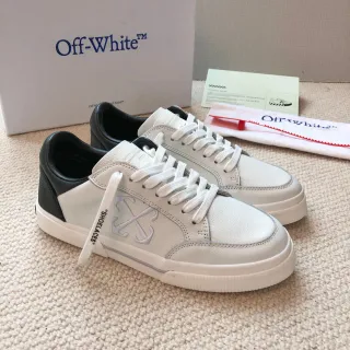 Off-White أسود حذاء رياضي أسلوب حياة لوحات جلدية تفاصيل صناعية